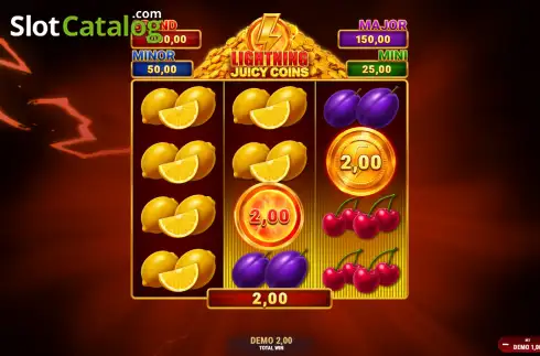 Οθόνη3. Lightning Juicy Coins Κουλοχέρης 