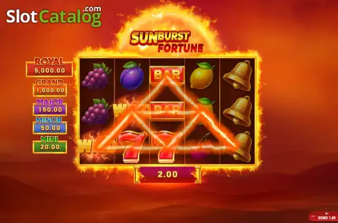 Οθόνη3. Sunburst Fortune Κουλοχέρης