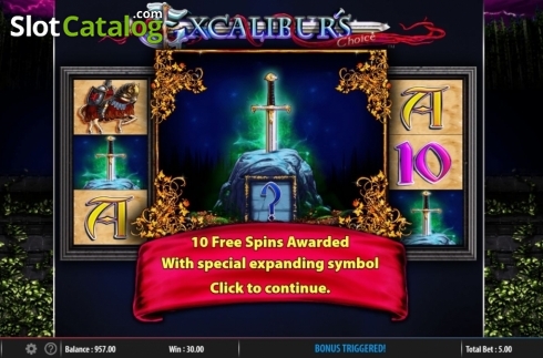 Οθόνη5. Excalibur's Choice Κουλοχέρης