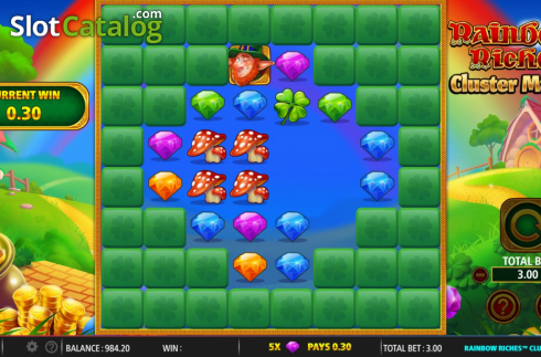 Οθόνη4. Rainbow Riches Cluster Magic Κουλοχέρης 