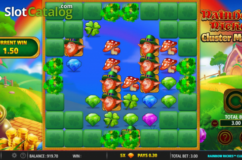 Οθόνη5. Rainbow Riches Cluster Magic Κουλοχέρης 