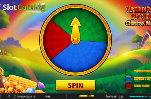 Οθόνη6. Rainbow Riches Cluster Magic Κουλοχέρης 