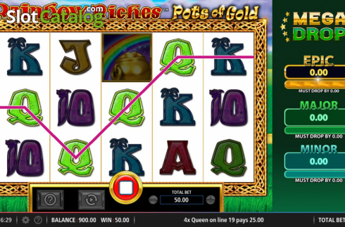 Οθόνη4. Rainbow Riches Pots of Gold Κουλοχέρης