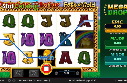 Οθόνη5. Rainbow Riches Pots of Gold Κουλοχέρης