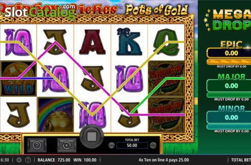 Οθόνη6. Rainbow Riches Pots of Gold Κουλοχέρης