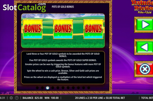 Οθόνη9. Rainbow Riches Pots of Gold Κουλοχέρης