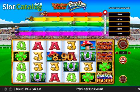 Οθόνη6. Rainbow Riches Race Day Κουλοχέρης