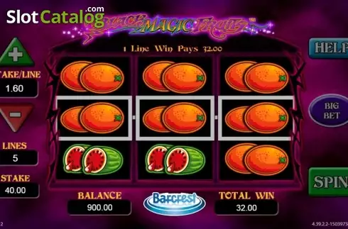 Οθόνη 5. Black Magic Fruits Κουλοχέρης