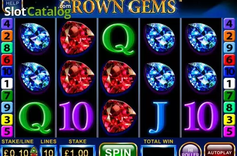 Οθόνη 1. Crown Gems Hi Roller Κουλοχέρης