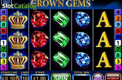 Οθόνη 3. Crown Gems Hi Roller Κουλοχέρης