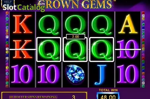 Οθόνη 5. Crown Gems Hi Roller Κουλοχέρης