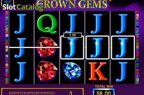 Οθόνη 7. Crown Gems Hi Roller Κουλοχέρης