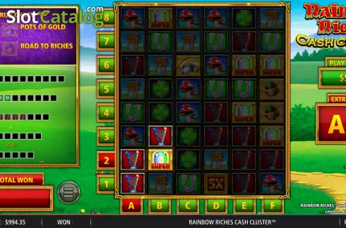 Οθόνη3. Rainbow Riches Cash Cluster Κουλοχέρης