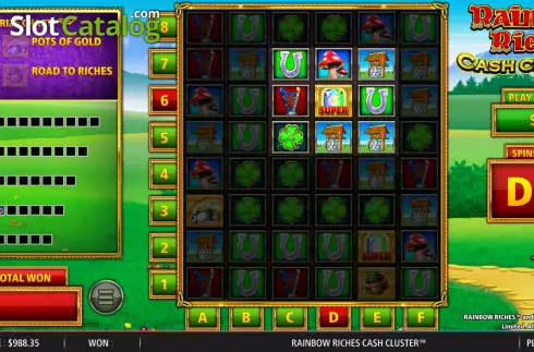 Οθόνη4. Rainbow Riches Cash Cluster Κουλοχέρης