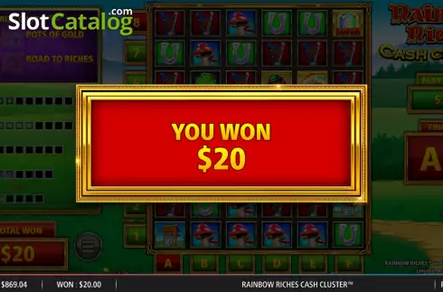 Οθόνη6. Rainbow Riches Cash Cluster Κουλοχέρης