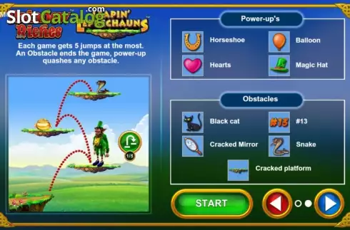 Οθόνη 2. Rainbow Riches Leapin' Leprechauns Κουλοχέρης