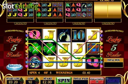 Οθόνη 1. Lucky 5 Reeler Κουλοχέρης 
