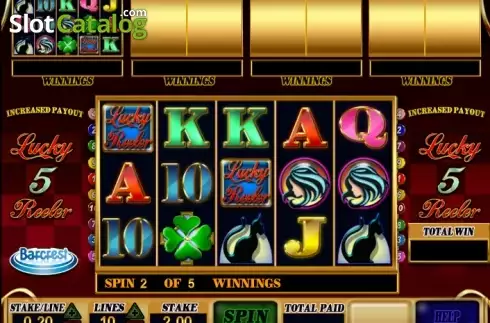Οθόνη 5. Lucky 5 Reeler Κουλοχέρης 