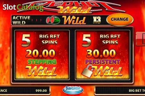 Οθόνη 3. Red Hot Wild Κουλοχέρης 