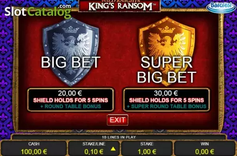 Οθόνη2. Wild Knights King's Ransom Κουλοχέρης