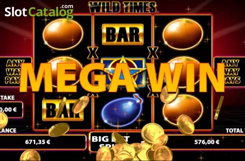 Mega Win οθόνη. Wild Times Κουλοχέρης 