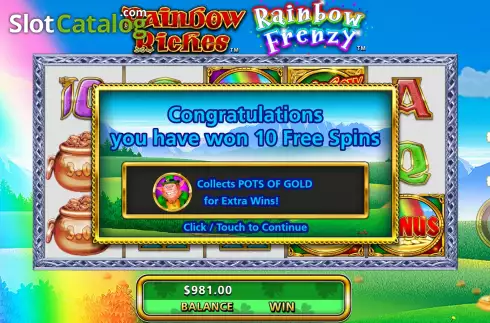 Οθόνη5. Rainbow Riches Rainbow Frenzy Κουλοχέρης