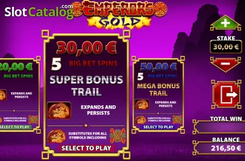 Οθόνη 5. Emperor's Gold Κουλοχέρης
