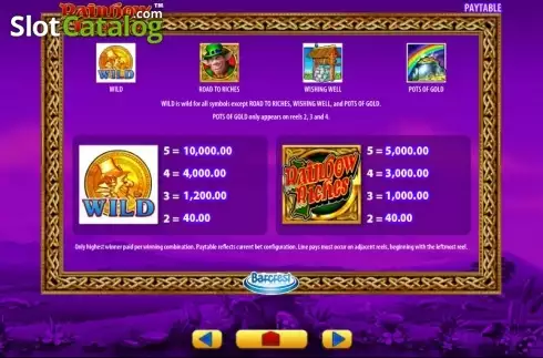 Πίνακας πληρωμών 1. Rainbow Riches Original Κουλοχέρης