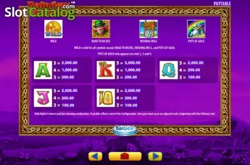 Πίνακας πληρωμών 2. Rainbow Riches Original Κουλοχέρης