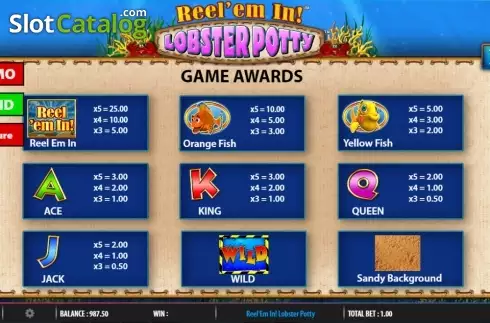 Οθόνη6. Reel 'em In Lobster Potty Κουλοχέρης