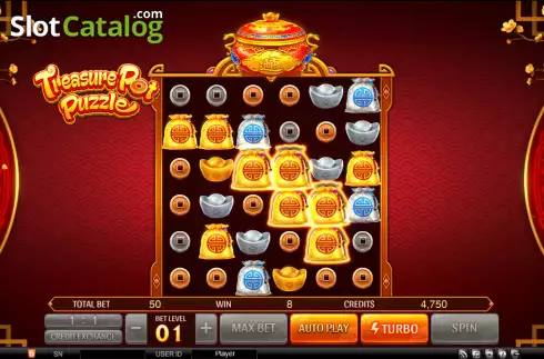 Οθόνη3. Treasure Pot Puzzle Κουλοχέρης