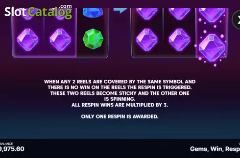 Οθόνη9. Gems, Win, Respin! Κουλοχέρης