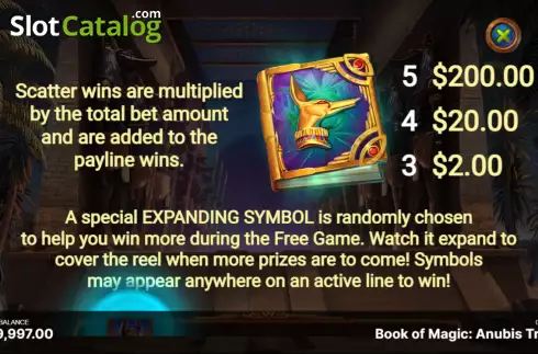 Οθόνη7. Book of Magic: Anubis Trial Κουλοχέρης 