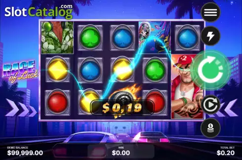 Οθόνη3. Race of Luck Κουλοχέρης