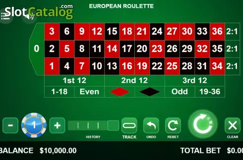 Οθόνη2. European Roulette (Begames) Κουλοχέρης