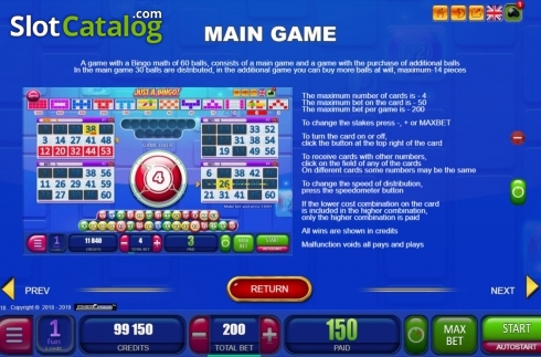 Οθόνη7. Just A Bingo Κουλοχέρης