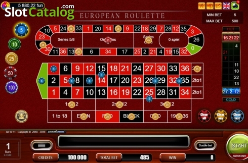 Οθόνη4. European Roulette (Belatra Games) Κουλοχέρης