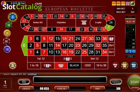 Οθόνη6. European Roulette (Belatra Games) Κουλοχέρης