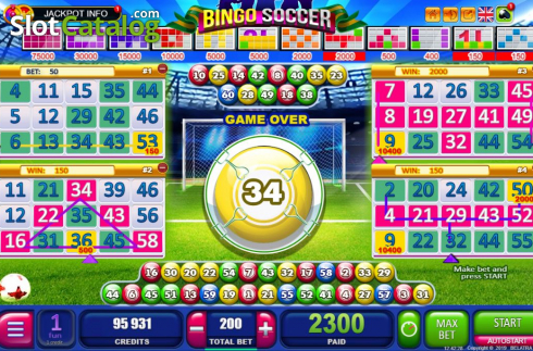 Οθόνη6. Bingo Soccer Κουλοχέρης