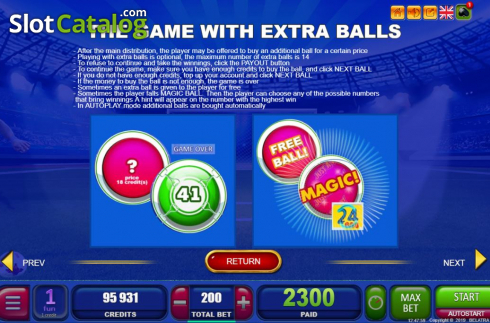Οθόνη9. Bingo Soccer Κουλοχέρης