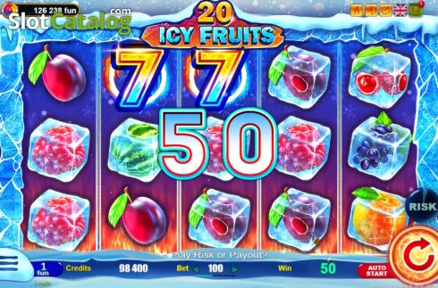 Οθόνη5. Icy Fruits (Belatra Games) Κουλοχέρης