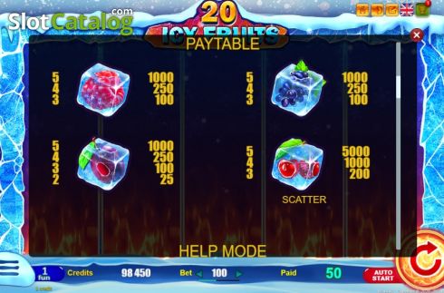 Οθόνη7. Icy Fruits (Belatra Games) Κουλοχέρης