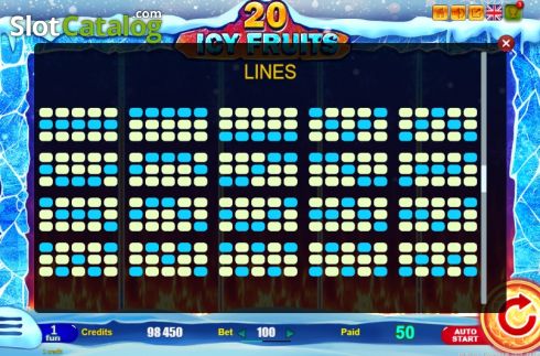 Οθόνη9. Icy Fruits (Belatra Games) Κουλοχέρης