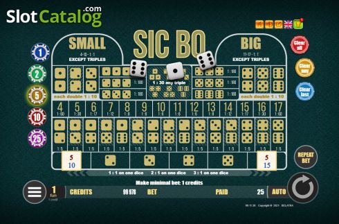 Οθόνη3. Sic Bo (Belatra Games) Κουλοχέρης 