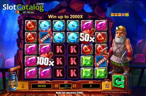 Οθόνη3. Crystals Digger Κουλοχέρης