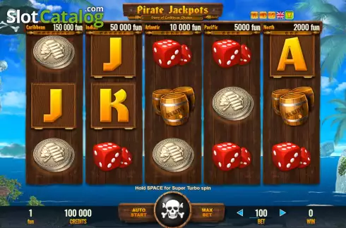 Οθόνη2. Pirate Jackpots Κουλοχέρης