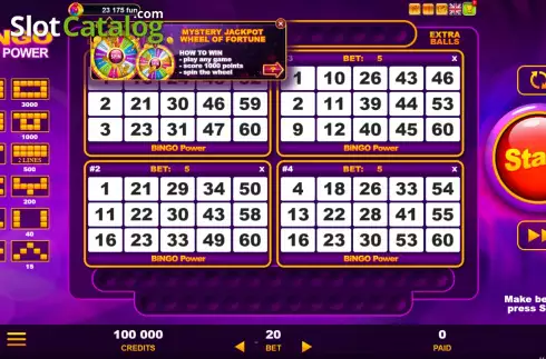 Οθόνη2. Bingo Power Κουλοχέρης