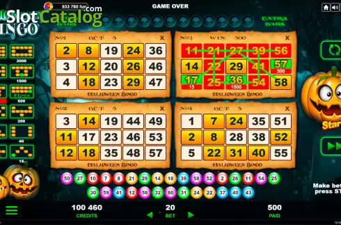 Οθόνη2. Halloween Bingo Κουλοχέρης