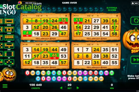 Οθόνη4. Halloween Bingo Κουλοχέρης