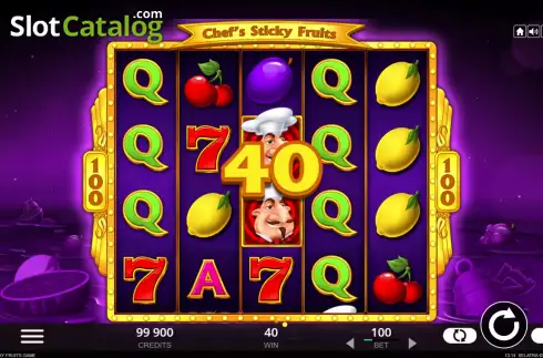 Οθόνη3. Chef's Sticky Fruits Κουλοχέρης 